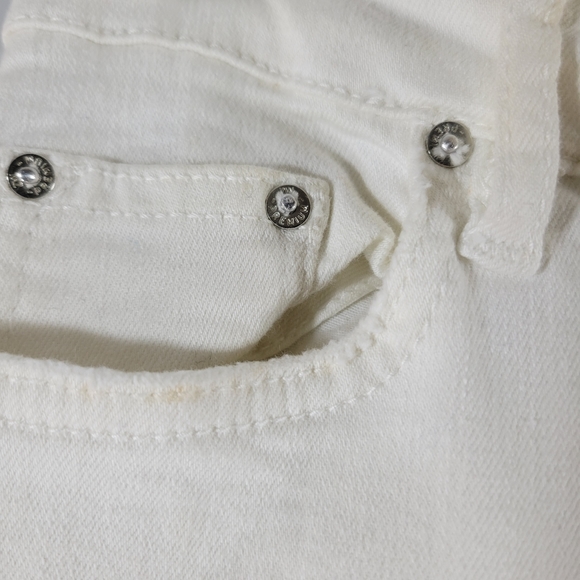 ZARA WOMAN white distressed mid rise skinny jeans casual summer essential - Picture 6 of 11